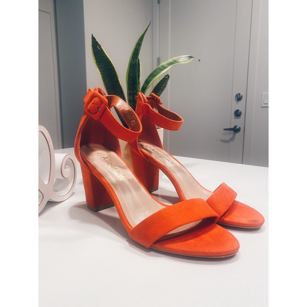 Orange High Heels Size 8.5